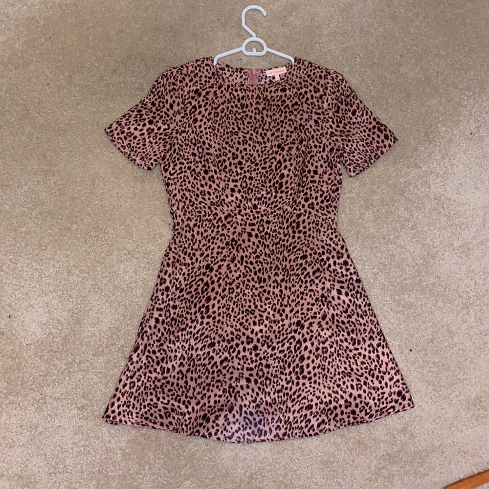 Beautiful animal print pink dress. Size small. Mini dress